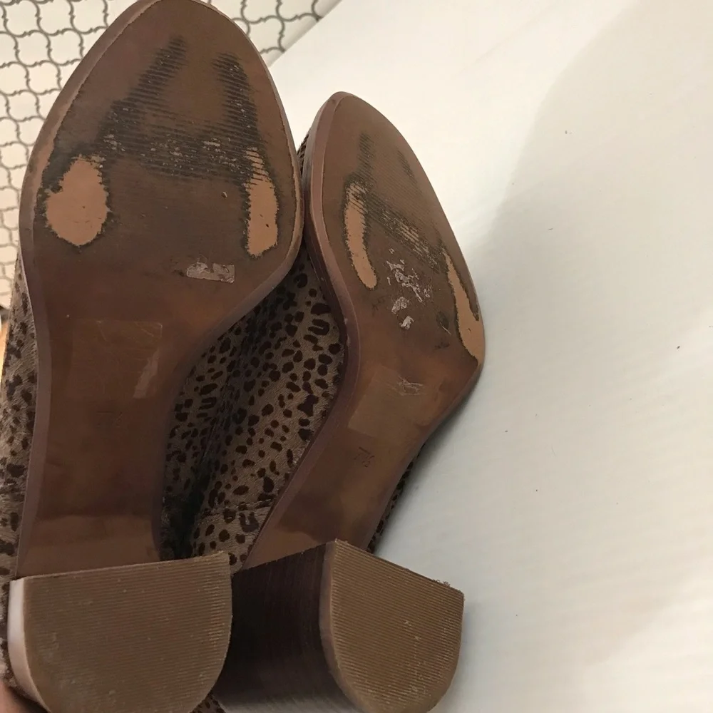 Madewell Women’s Brown Leopard Hair Chelsea Ankle Boots - Size 7.5
